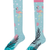 Vrolijke kniekousen Love Flamingo's