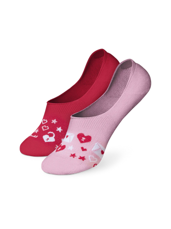 Vrolijke no-show sokken Love letters