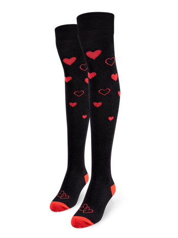 Vrolijke overknees Liefdeshartjes