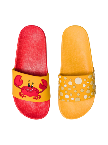 Vrolijke sliders voor kinderen Gelukkige krab