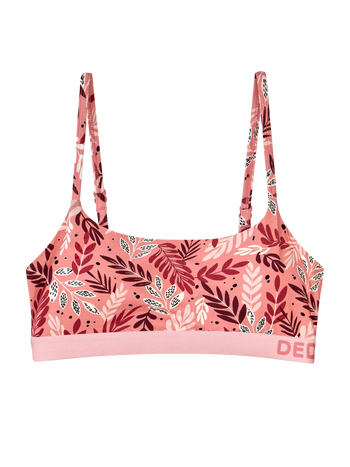 Modal damesbralette Roze bladeren