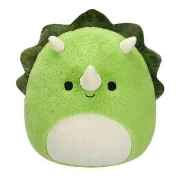 Squishmallows Fuzzamallows Tristan de groene triceratops, 30 cm