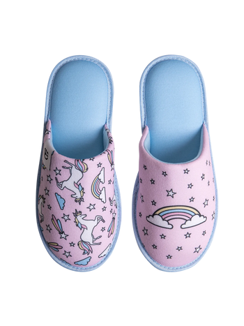 Vrolijke slippers Regenboog eenhoorn