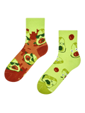 Vrolijke crewsokken Pixel avocado