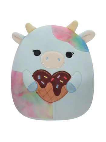 Squishmallows Caedia de blauwgevlekte koe, 20 cm