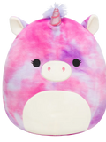 Squishmallows Lola de paarse en roze eenhoorn, 20 cm