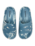 Plateausliders voor dames Donker blauwgroene marble