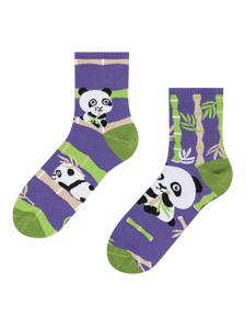 Vrolijke crew-sokken Panda acrobaat