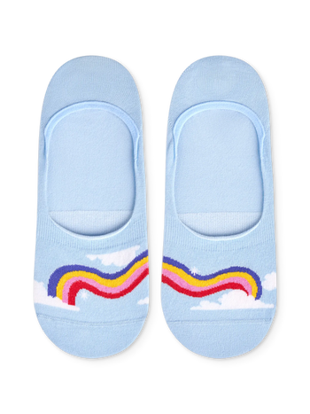 Vrolijke no-show sokken Regenbooglucht