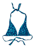 Vrolijke bikini Turquoise bloemen