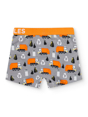 Vrolijke boxers voor jongens Vuilniswagen