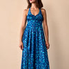 Vrolijke strandsarong Turquoise bloemen