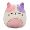 Squishmallows Fuzzamallows Nell de roze en paarse kat, 30 cm