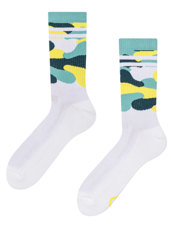 Vrolijke functionele sokken Lime camo