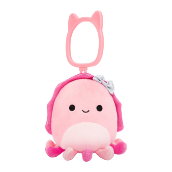 Squishmallows sleutelhanger Auggie de inktvis met strik, 9 cm