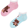 Vrolijke enkelsokken voor kinderen Teddybeer