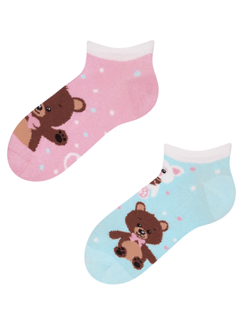 Vrolijke enkelsokken voor kinderen Teddybeer