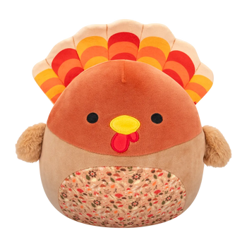 Squishmallows Gobrianna de bruine kalkoen met buikpatroon, 20 cm