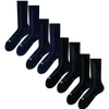 4-pack badstof sokken van merinowol – Zwart en donkerblauw