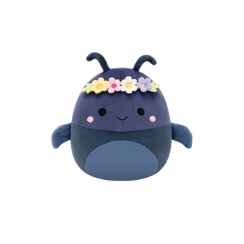 Squishmallows Tyrone de marine mestkever met bloemenkroon, 20 cm