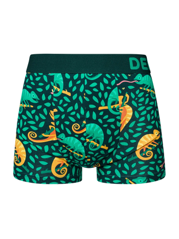 Korte herentrunks Kameleon op jacht
