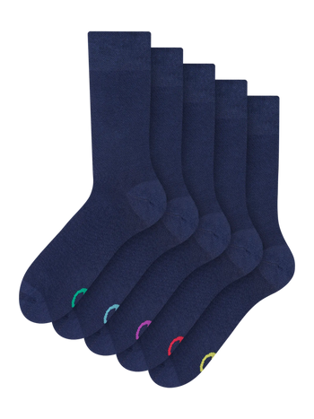 Hoge sokken 5-pack Blauw classic