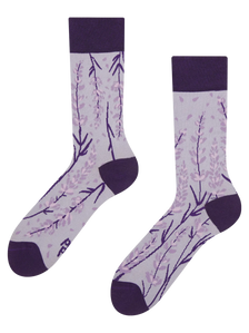 Vrolijke bamboesokken Lavendel