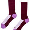 Bordeaux en paarse alpacasokken