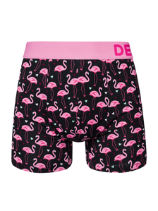 Vrolijke herentrunks Flamingo's & harten