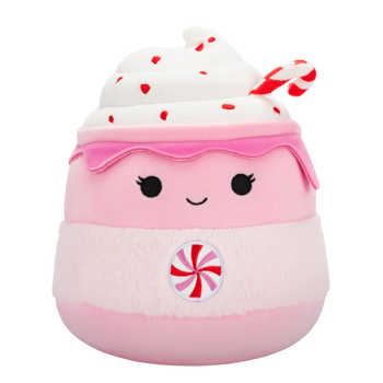 Squishmallows Ethel de roze suikerspin warme chocolade, 20 cm