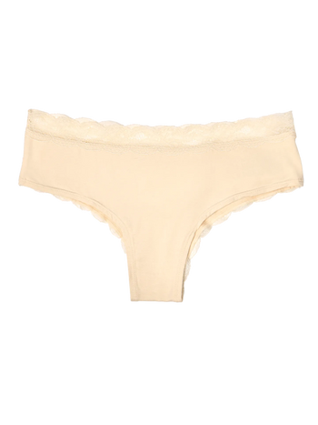 Kanten damesslip Beige