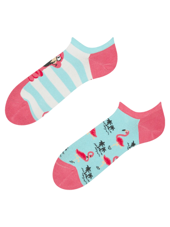 Vrolijke sneakersokken Flamingo