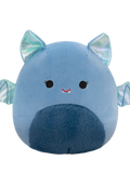 Squishmallows Este de blauwe vleermuis met pluizige buik en metallic crackle vleugels, 20 cm