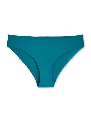 Blauwgroene naadloze damesslips