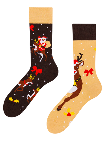 Vrolijke sokken Rendieren en de Kerstman