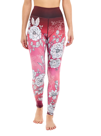 Vrolijke fitnessleggings Tedere rozen