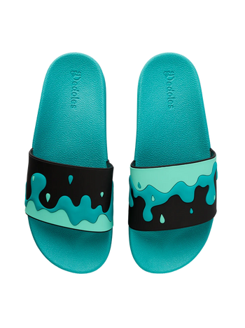 Vrolijke sliders Turquoise druppels