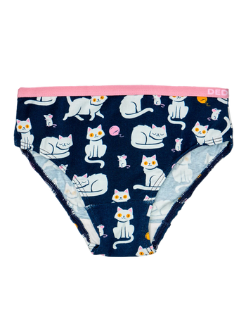 Vrolijke meisjesslips Speelse kitty