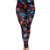 Vrolijke fitnessleggings Neon bloemen