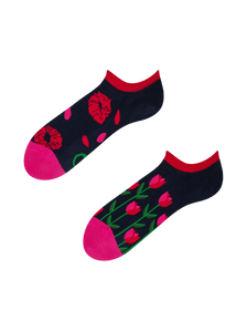 Vrolijke sneakersokken Tulpen en kussen