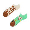 Vrolijke sneakersokken Koe en bel