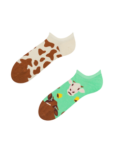 Vrolijke sneakersokken Koe en bel