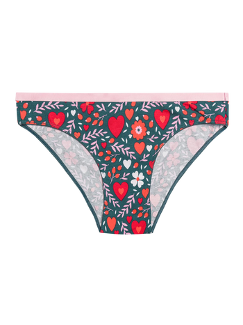 Vrolijke damesslips Bloemenliefde