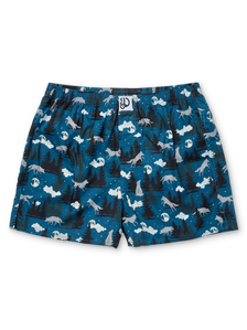 Vrolijke herenboxershorts Wolf en maan