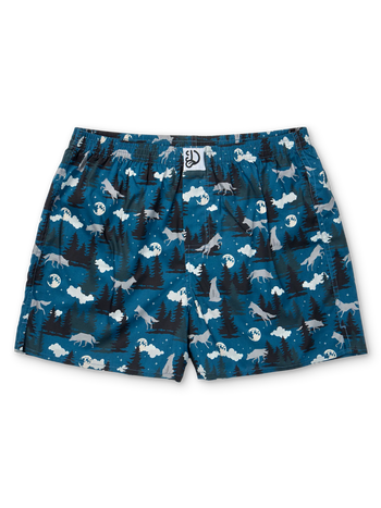 Vrolijke herenboxershorts Wolf en maan