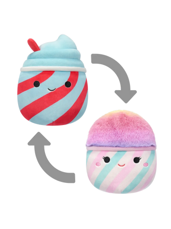 Squishmallows 2in1 Tucker de slushie/Bevin de suikerspin, 13 cm