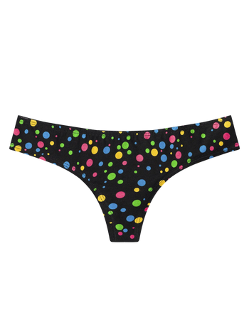 Vrolijke Braziliaanse damesslips Neon stippen