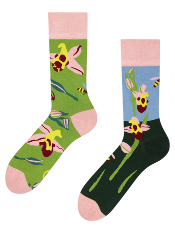 Vrolijke bamboe sokken Orchidee