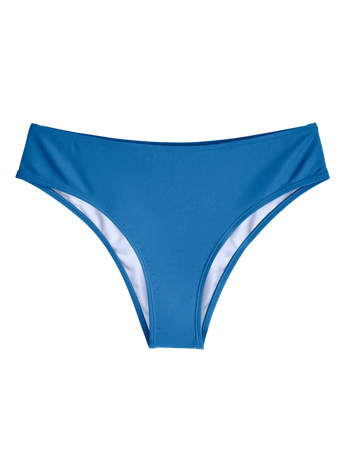Rustige blauwe midwaist bikinislip