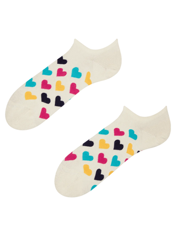 Vrolijke sneakersokken Kleurrijke hartjes